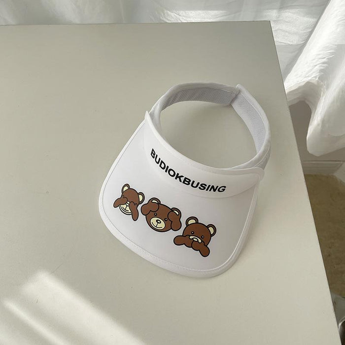 Summer Cute Cat Ears Children‘s Wide Brim Sun Hat