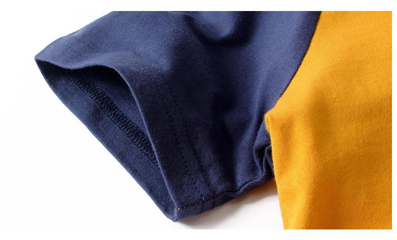 Children's short sleeved contrast top