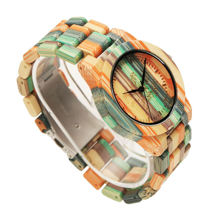 Bamboo Watch Leisure Color Bamboo Quartz Watch