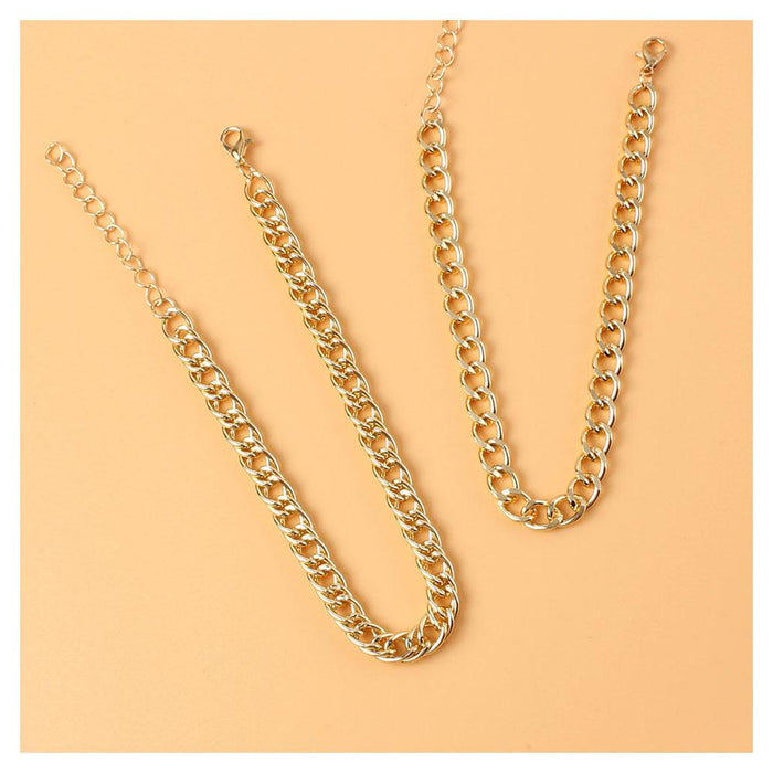 Fashion gold chain retro double-layer foot decoration personalized foot chain