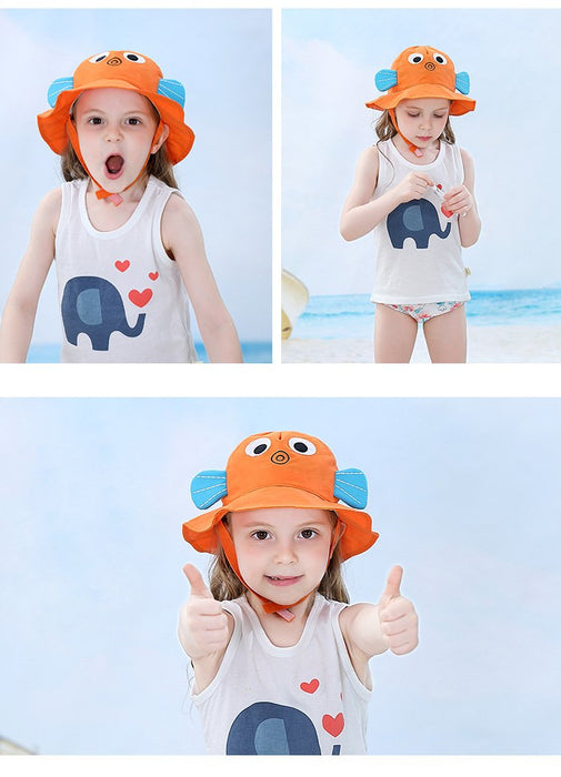 Summer Children's Cute Cartoon Baby Outdoor Sunscreen Hat