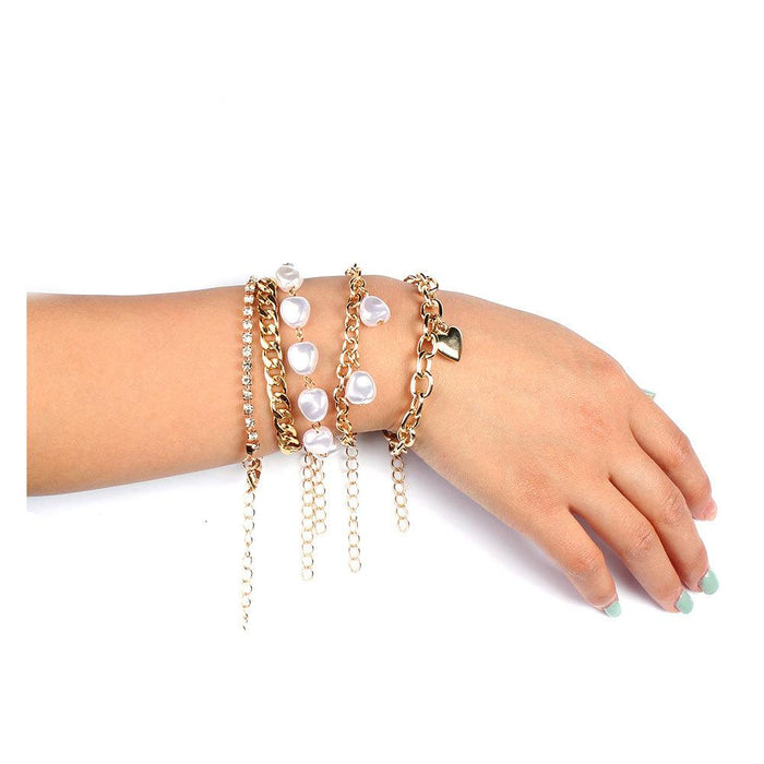 Simple Temperament Heart Pendant Multilayer Women's Bracelet