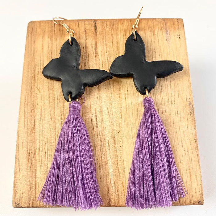 Alien Butterfly Tassel Love Pumpkin Moon Clay Earrings Earrings
