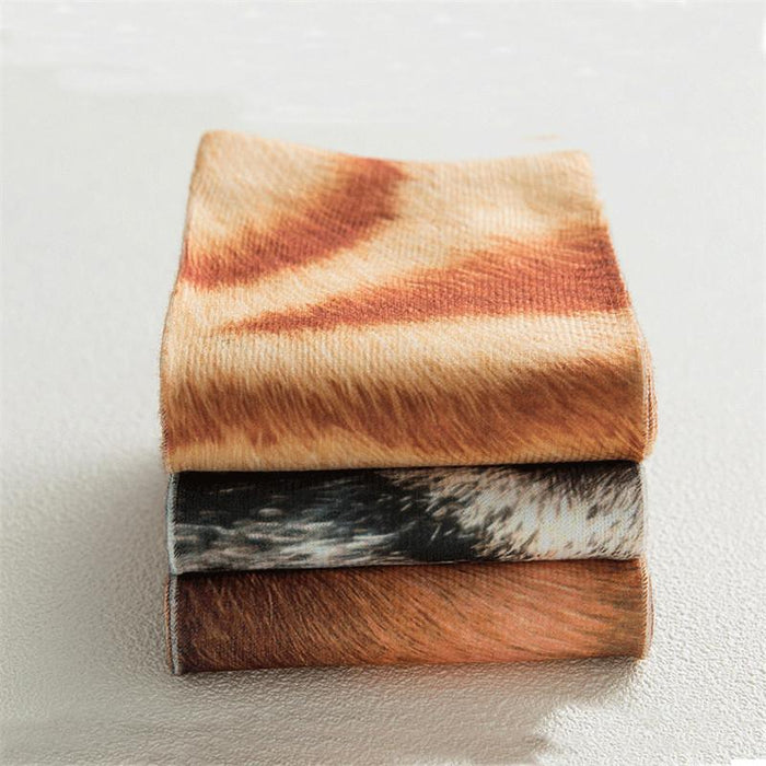 Funny Leopard Tiger Cotton Socks