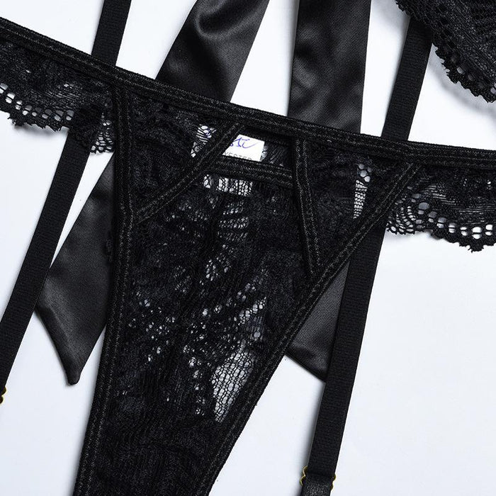 Women's Sexy Lingerie Lace Bowknot Underwear Set