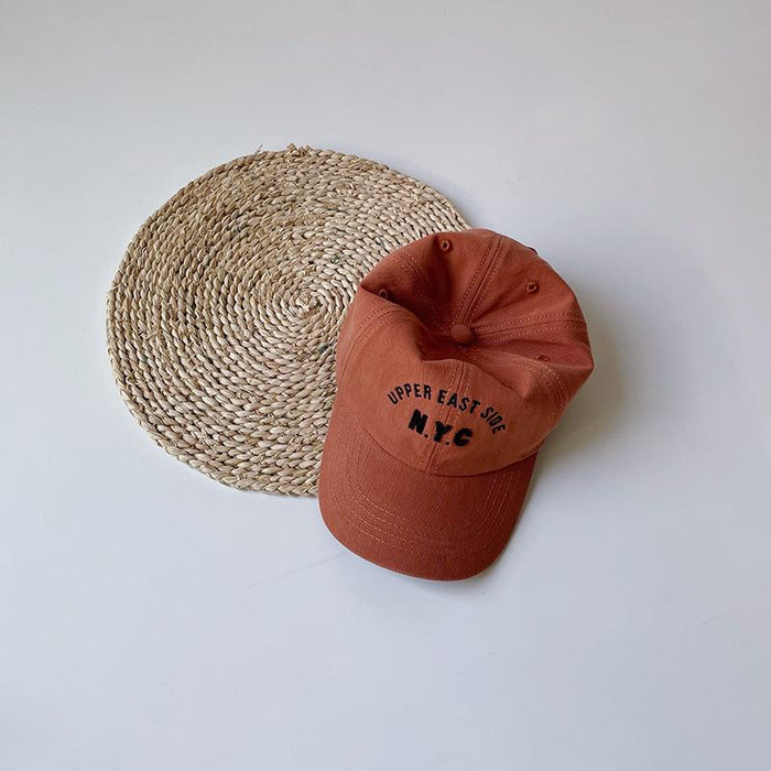 Parent-child Soft Top Embroidered Alphabet Visor Baseball Cap