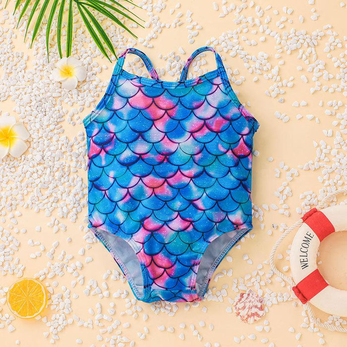 Fashionable Children's Suspender Mermaid Swimsuit