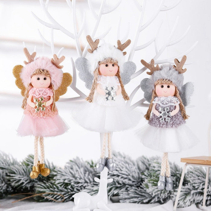 Christmas Decorations Angel Girl Ornaments Children Doll Gift