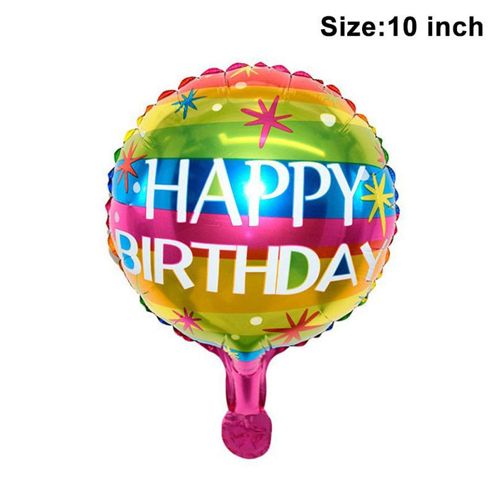 Happy Birthday Cake Large 3-Layer Color Candle Cake Balloons