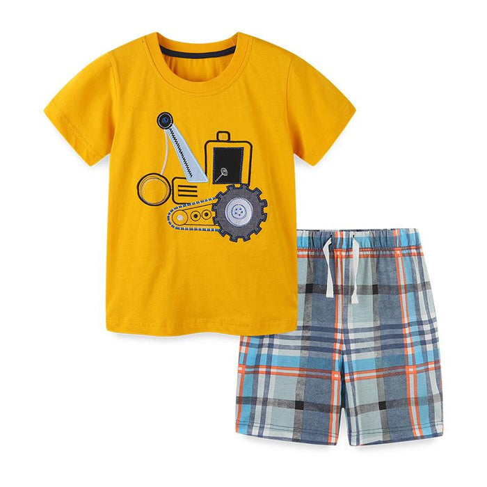 Children's suit T-shirt shorts two piece set