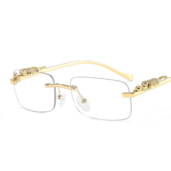 Cheetah frameless square Sunglasses