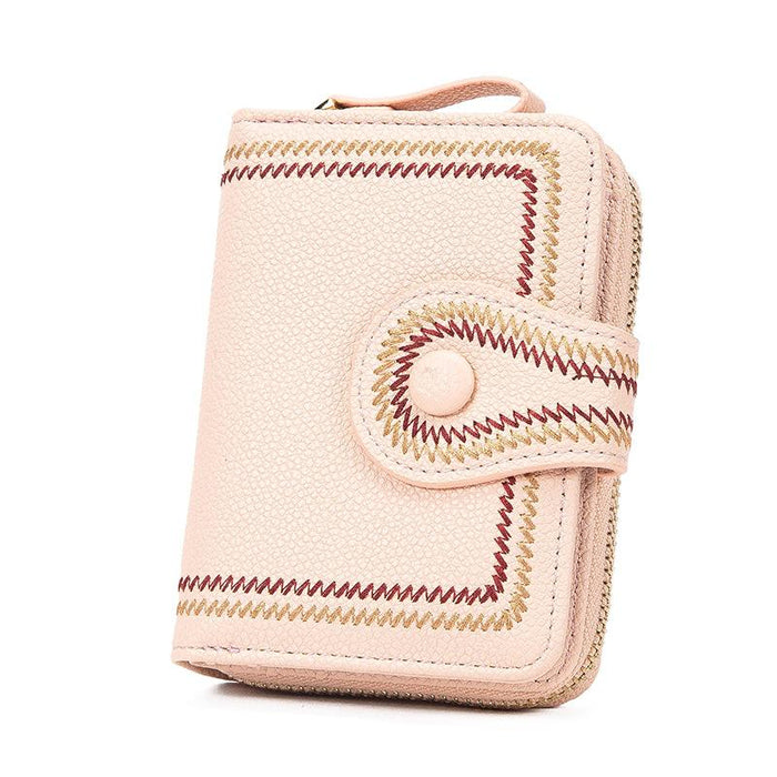 Women's Short Wallet Embroidered Wallet