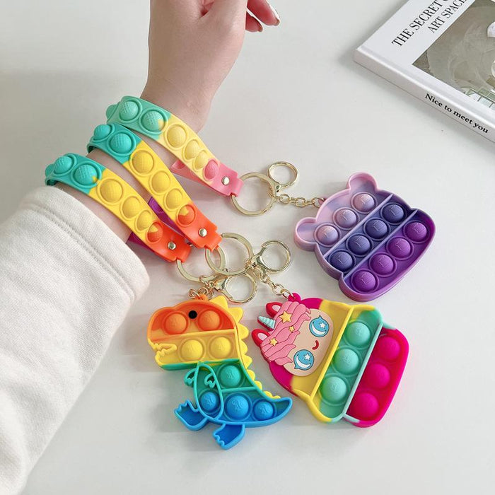 Silicone Waterproof Fruit Decompression Toy Pendant Ornament