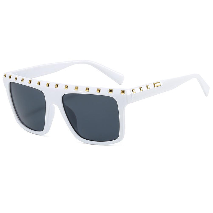 Personalized straight eyebrow rivet Sunglasses