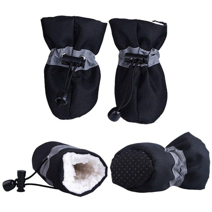 4pcs/set waterproof winter pet dog shoes non-slip rain and snow boots shoes