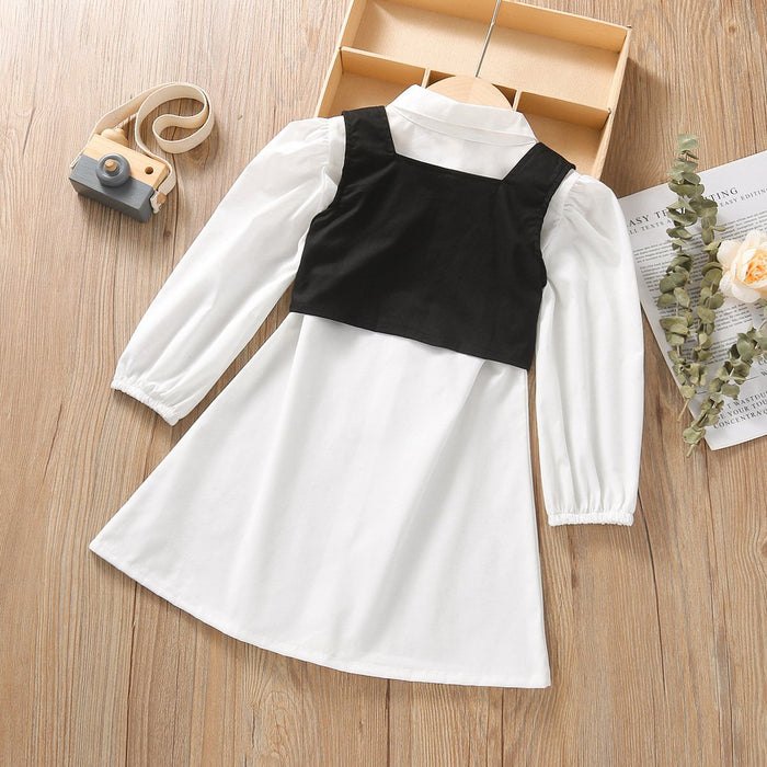 White shirt dress two piece set