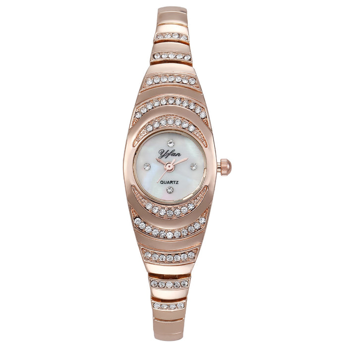 Women Watch Rhinestone Steel Quartz Fashion Wristwatch LLZ13886