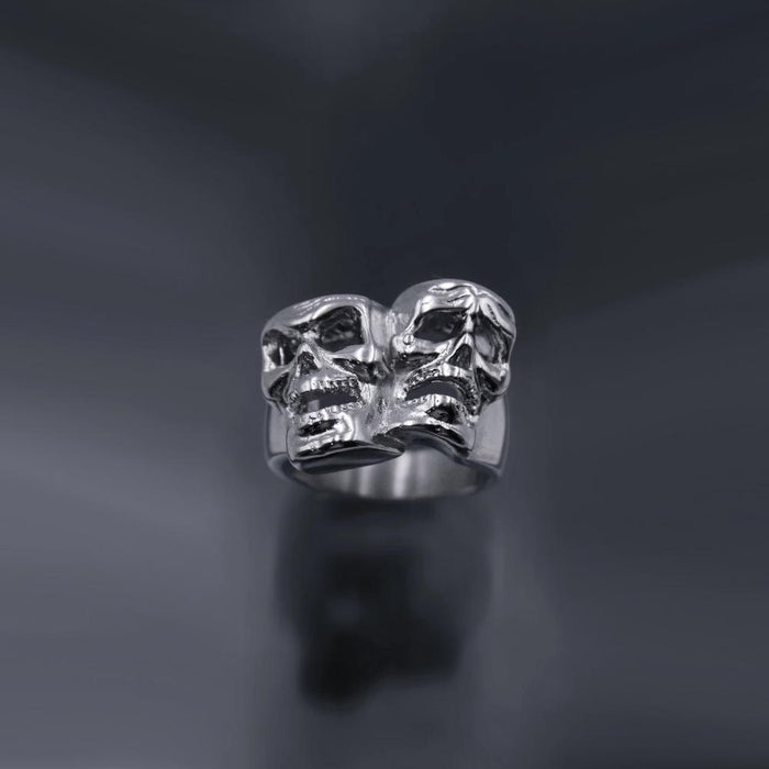 Gothic Punk Heart Grog Skull Rings