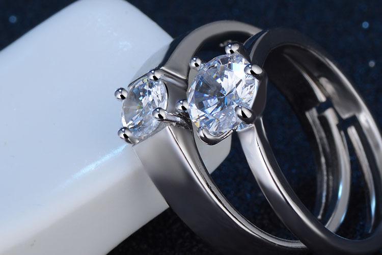 New Simple Creative Couple Opening Ring