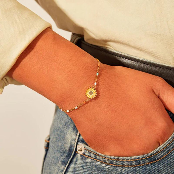 Women Sunflower Electric Bracelet
