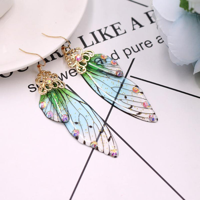 New Handmade Fairy Wing Earrings Insect Butterfly Wing