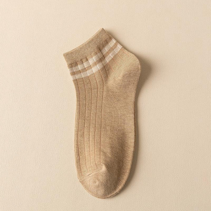 New Striped Boat Socks Sweat-absorbing Breathable Cotton Socks