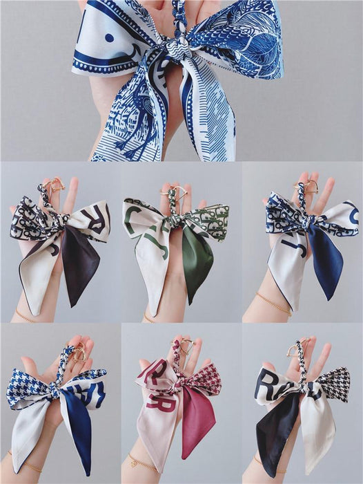 Female Bow Hanging Rope Keychains Ring Hanging Ornaments