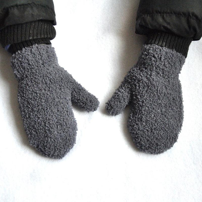 Warm Plush Thick Warm Baby Gloves