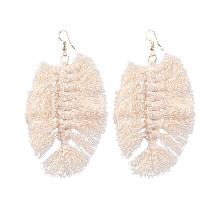 Women's Bohemian Style Hand Woven Color Matching Earrings