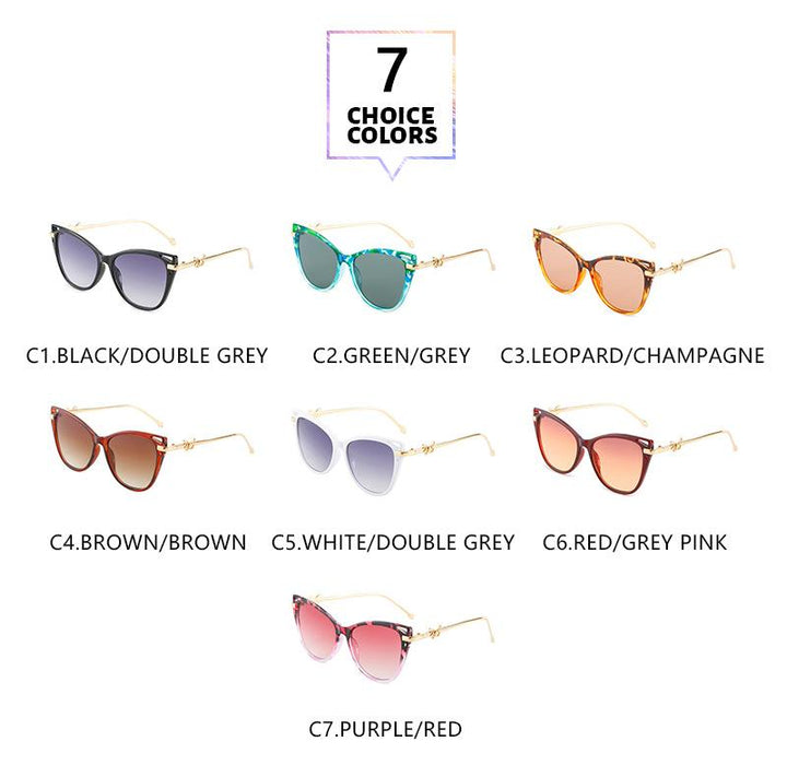 Cat Eye Sunglasses personality butterfly metal sunglasses