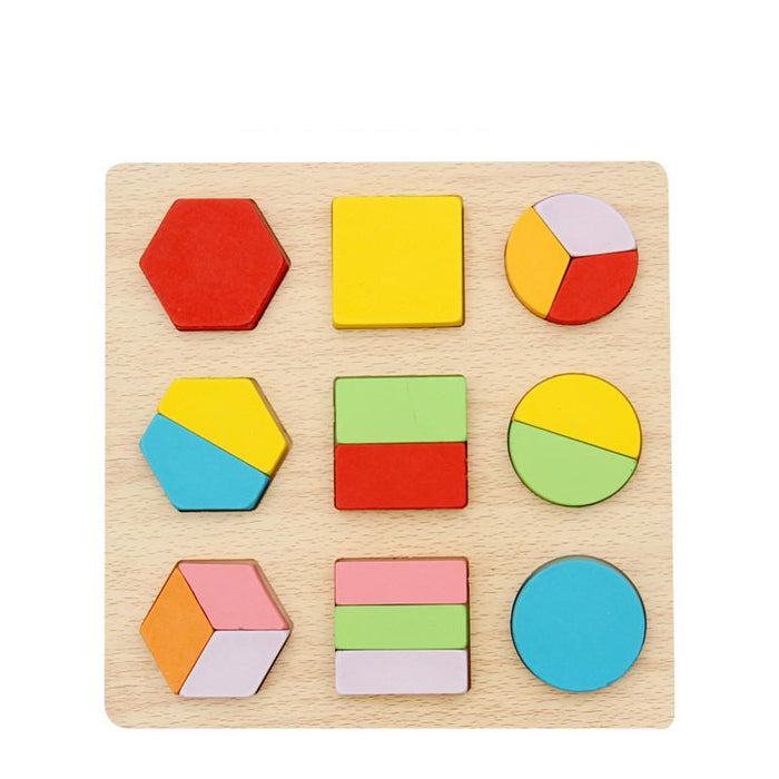 Colorful 3D Puzzle Wooden Tangram Math Toys