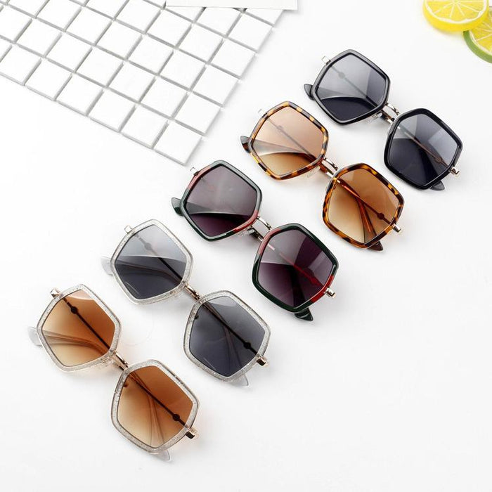 Rhinestone frame of children's anti ultraviolet Sunglasses