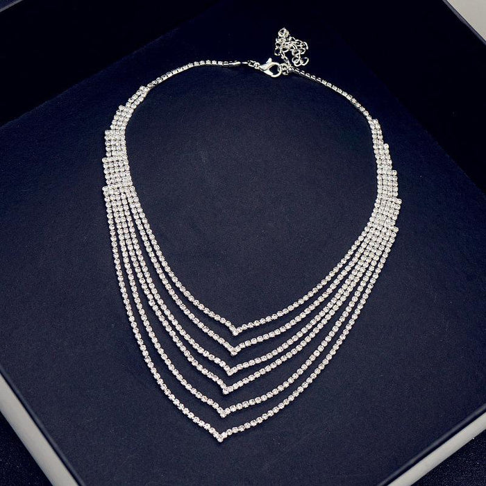 New Fashion Versatile Women's Jewelry Rhinestone Neck Chain