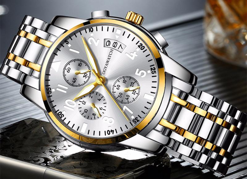 New Business Watch Retro Design Steel Band Quartz Wristwatch