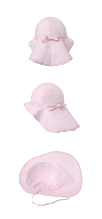 Light Pink Ruffled Outdoor Sunscreen Thin Children's Shawl Hat