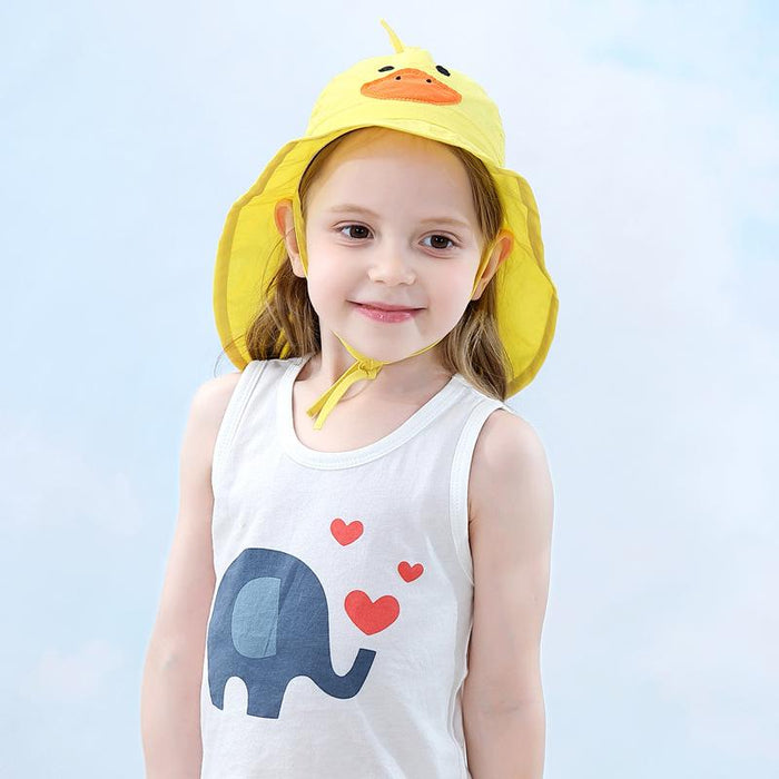 Children's Uv50 + Summer Sunscreen Cartoon Shawl Hat