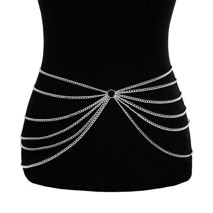 Sexy Geometric U-shaped Accessories Body Chain Tassel Waist Chain