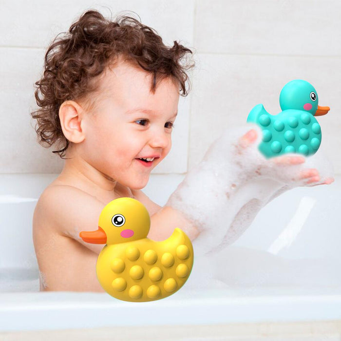 3D anti-stress little yellow duck children's bath toy