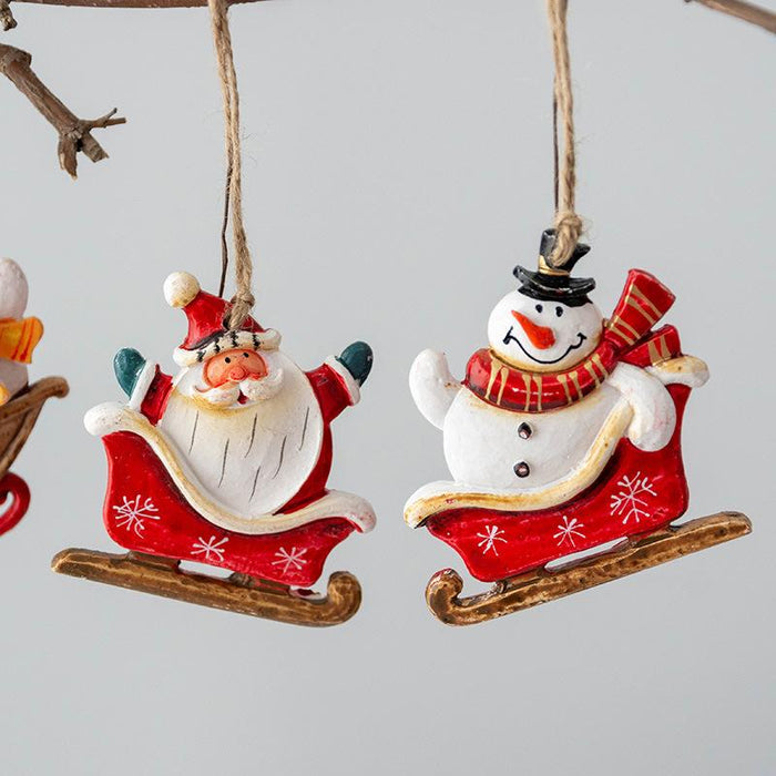 Resin Pendant Christmas Tree Decorative Ornaments