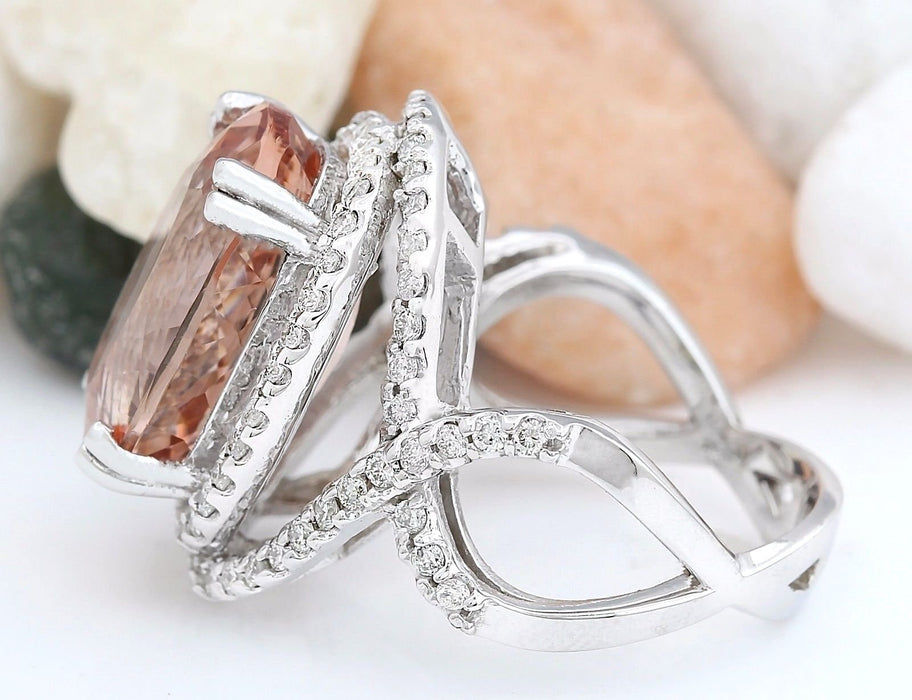 Luxury Gorgeous Women  Champagne Zircon Rings Jewelry