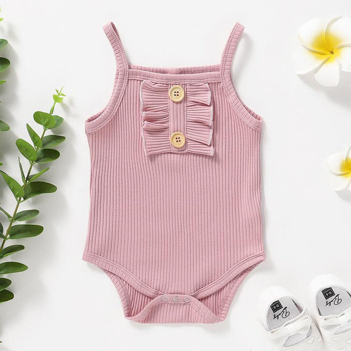 Summer Baby Girls Sling Jumpsuit