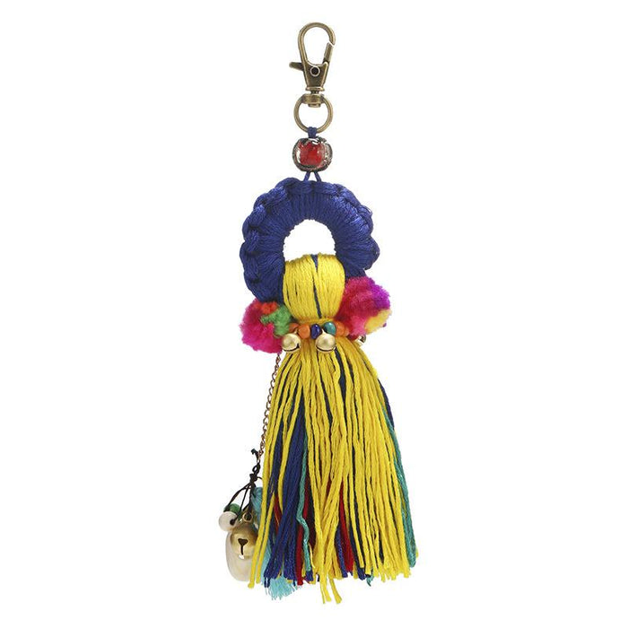 Bohemian Handmade Wool Ball Tassel Keychains Pendant