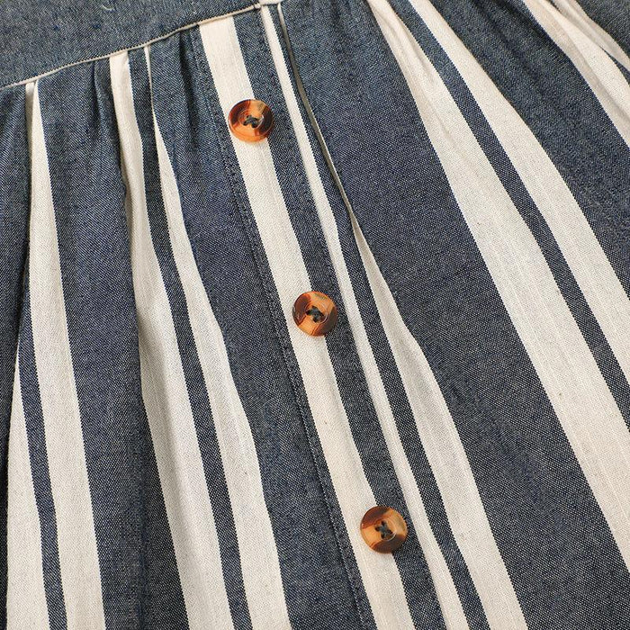 Summer Girls Striped Suspender Skirt