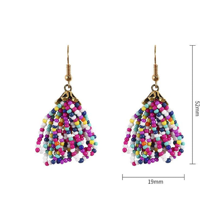 New Bohemian Creative Handmade Tassel Earrings