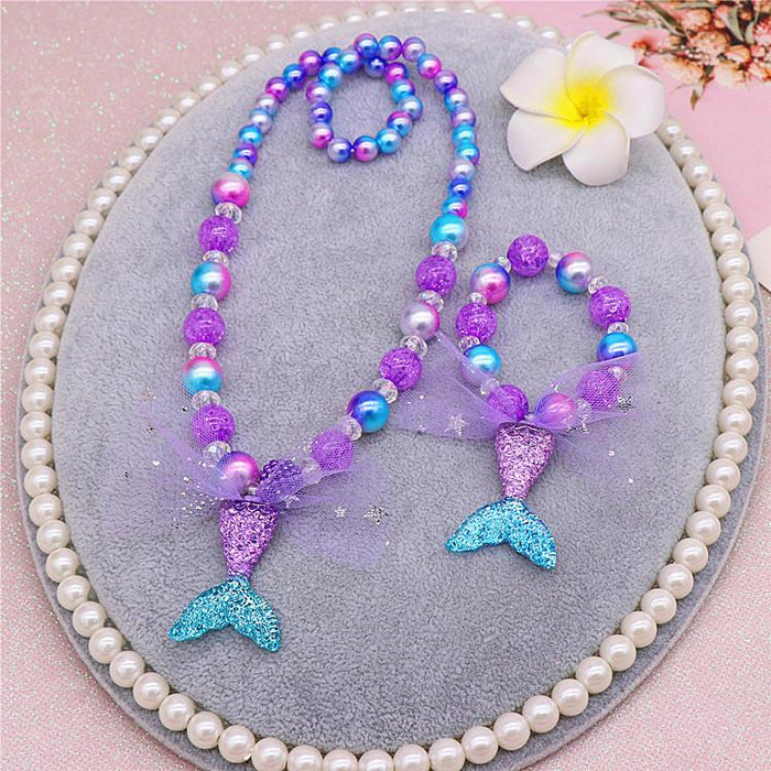 Children's Jewelry Set Mermaid Ocean Blue Swimsuit Accessories