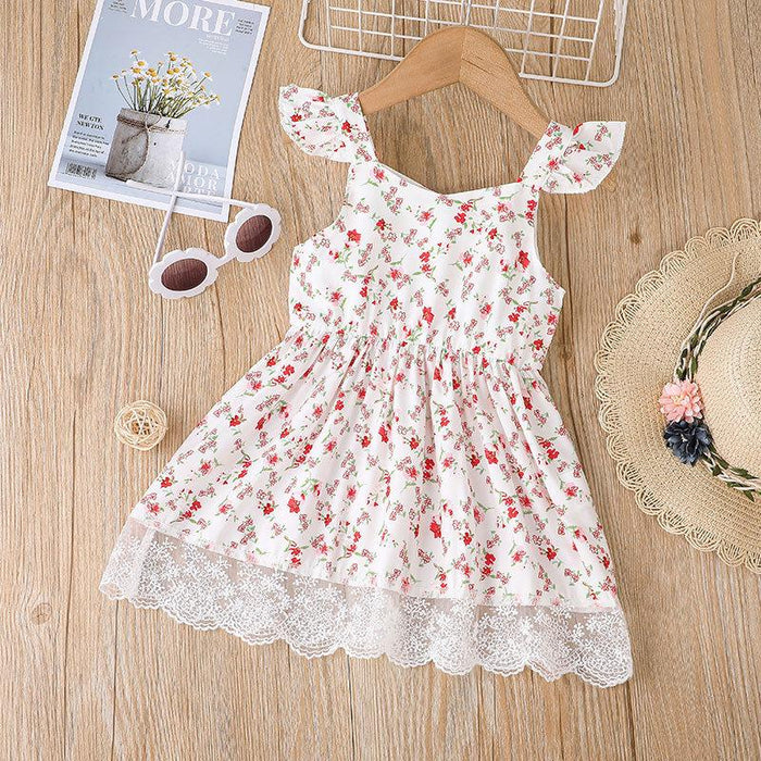 Sweet Girls Dress Summer Flower Skirt Children's Dress