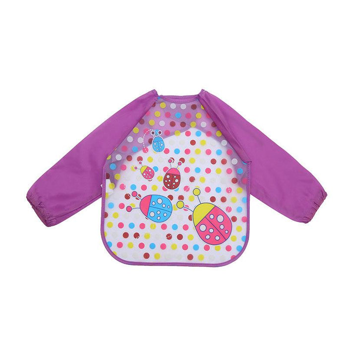 Cute Bibs Waterproof Long Sleeve Apron Children Feeding Smock