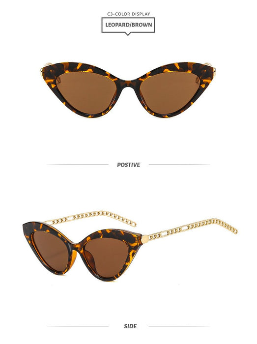 Cat's eye chain Sunglasses