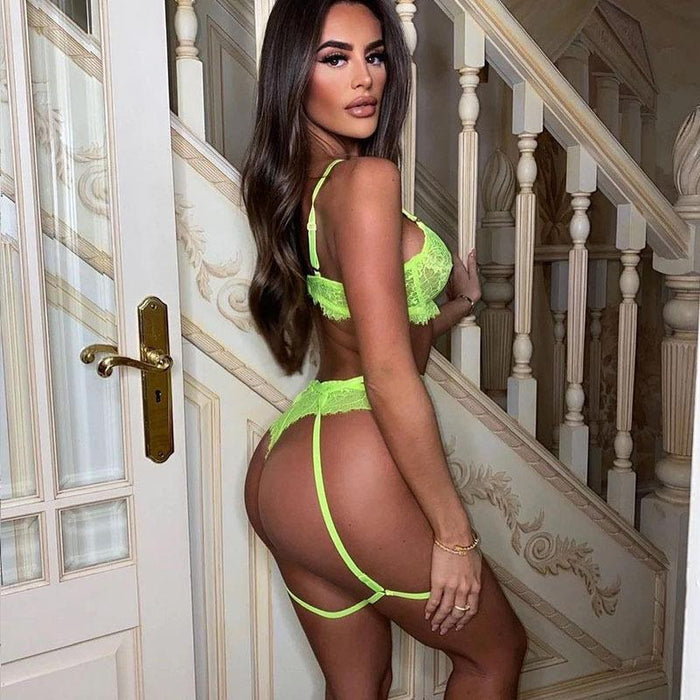 Women Lace Strap Underwire Lingerie Sexy Push Up Underwear