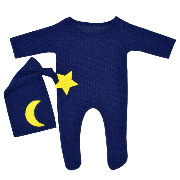 Two Piece Star Moon Knitted Jumpsuit